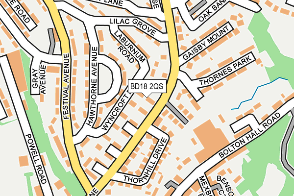 BD18 2QS map - OS OpenMap – Local (Ordnance Survey) BD18 2QS map - OS OpenMap – Local (Ordnance Survey)