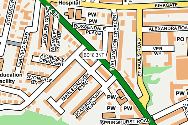 BD18 3NT map - OS OpenMap – Local (Ordnance Survey) BD18 3NT map - OS OpenMap – Local (Ordnance Survey)