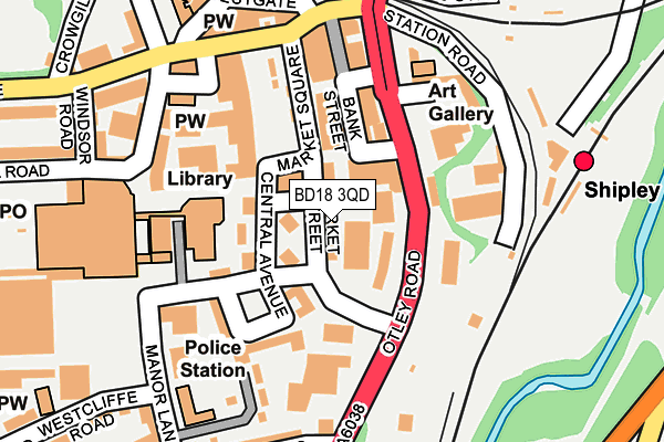 BD18 3QD map - OS OpenMap – Local (Ordnance Survey) BD18 3QD map - OS OpenMap – Local (Ordnance Survey)
