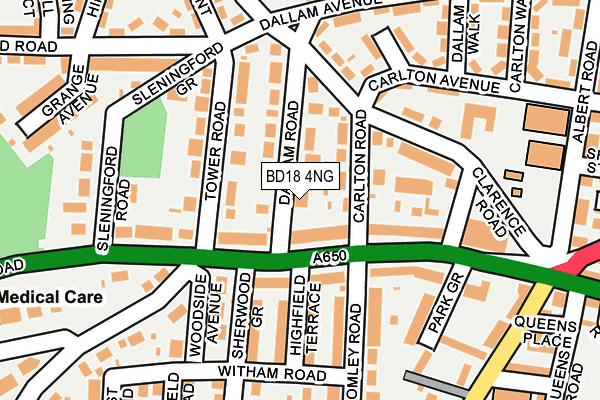 BD18 4NG map - OS OpenMap – Local (Ordnance Survey) BD18 4NG map - OS OpenMap – Local (Ordnance Survey)