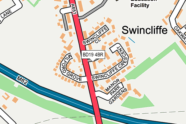 BD19 4BR map - OS OpenMap – Local (Ordnance Survey) BD19 4BR map - OS OpenMap – Local (Ordnance Survey)