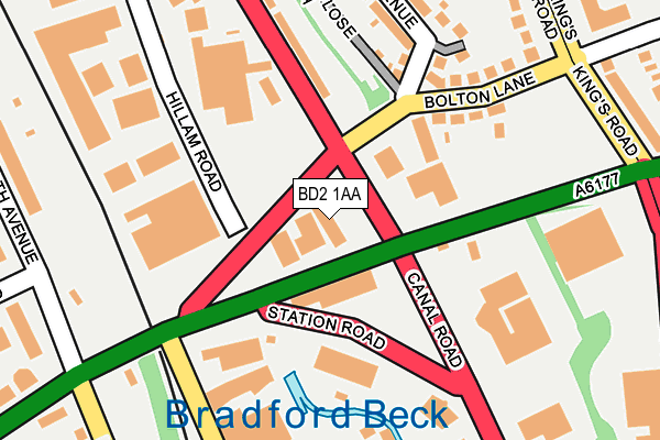 BD2 1AA map - OS OpenMap – Local (Ordnance Survey) BD2 1AA map - OS OpenMap – Local (Ordnance Survey)