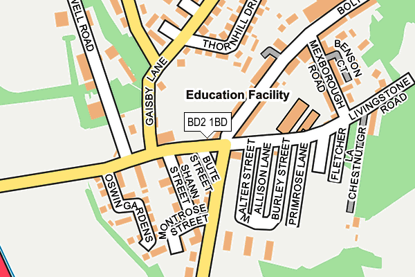 BD2 1BD map - OS OpenMap – Local (Ordnance Survey) BD2 1BD map - OS OpenMap – Local (Ordnance Survey)