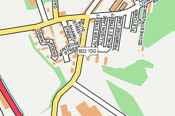BD2 1DG map - OS OpenMap – Local (Ordnance Survey) BD2 1DG map - OS OpenMap – Local (Ordnance Survey)