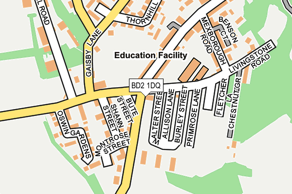 BD2 1DQ map - OS OpenMap – Local (Ordnance Survey) BD2 1DQ map - OS OpenMap – Local (Ordnance Survey)