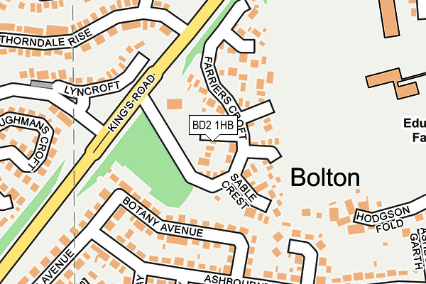 BD2 1HB map - OS OpenMap – Local (Ordnance Survey) BD2 1HB map - OS OpenMap – Local (Ordnance Survey)