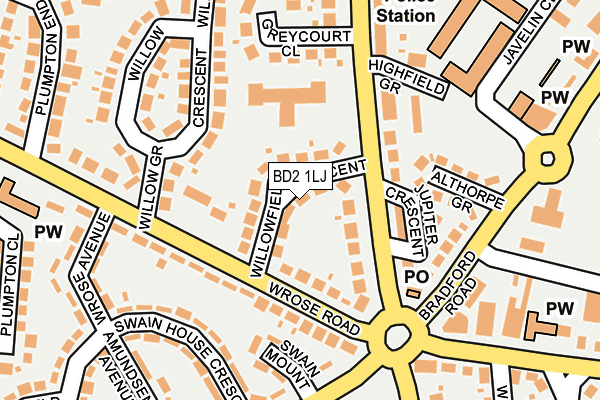 BD2 1LJ map - OS OpenMap – Local (Ordnance Survey) BD2 1LJ map - OS OpenMap – Local (Ordnance Survey)