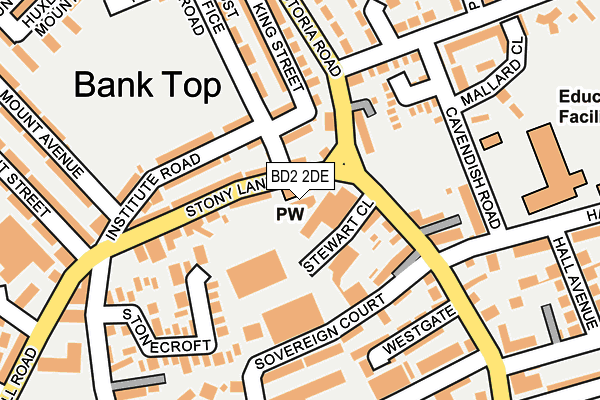BD2 2DE map - OS OpenMap – Local (Ordnance Survey)