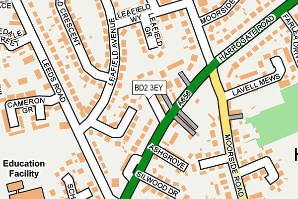 BD2 3EY map - OS OpenMap – Local (Ordnance Survey) BD2 3EY map - OS OpenMap – Local (Ordnance Survey)