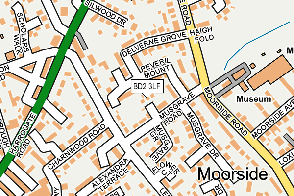 BD2 3LF map - OS OpenMap – Local (Ordnance Survey) BD2 3LF map - OS OpenMap – Local (Ordnance Survey)