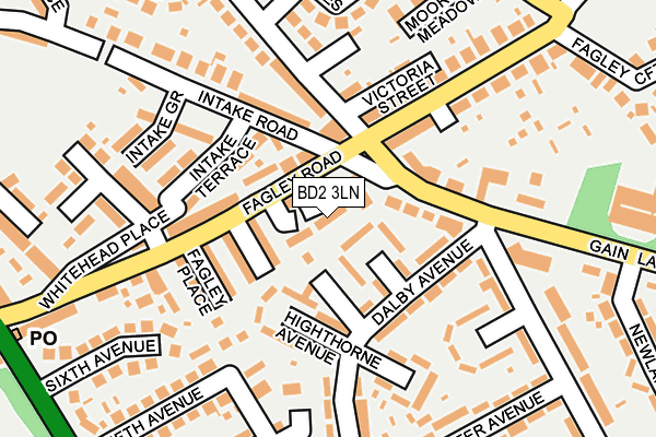 BD2 3LN map - OS OpenMap – Local (Ordnance Survey) BD2 3LN map - OS OpenMap – Local (Ordnance Survey)