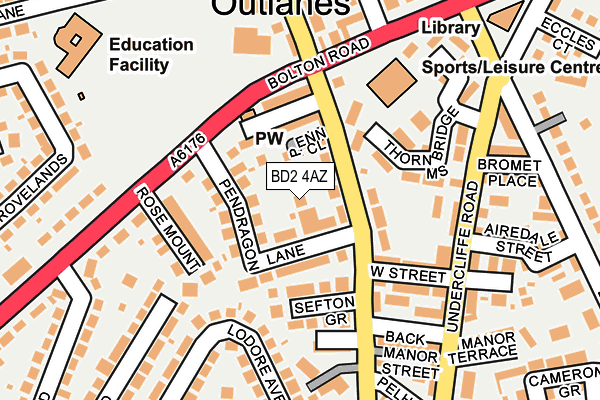 BD2 4AZ map - OS OpenMap – Local (Ordnance Survey) BD2 4AZ map - OS OpenMap – Local (Ordnance Survey)