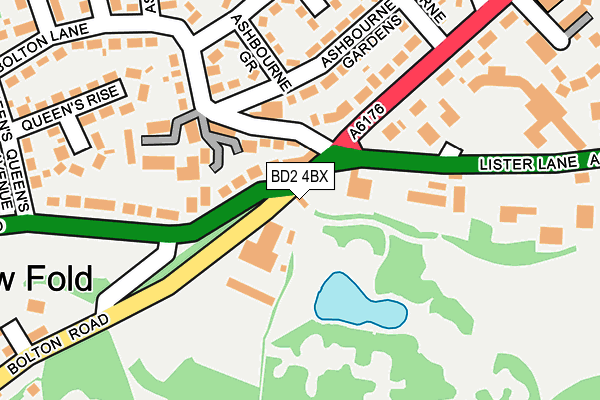 BD2 4BX map - OS OpenMap – Local (Ordnance Survey) BD2 4BX map - OS OpenMap – Local (Ordnance Survey)