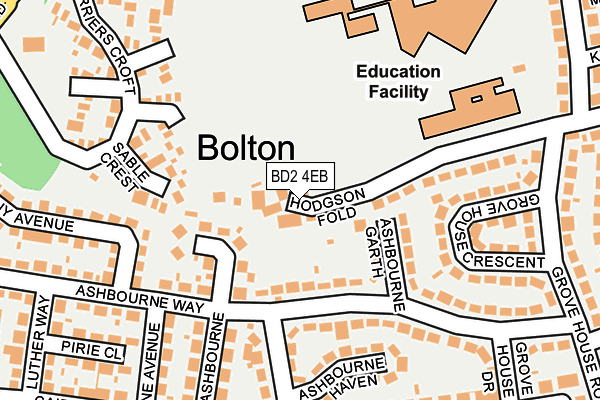 BD2 4EB map - OS OpenMap – Local (Ordnance Survey) BD2 4EB map - OS OpenMap – Local (Ordnance Survey)