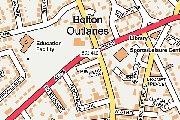 BD2 4JZ map - OS OpenMap – Local (Ordnance Survey) BD2 4JZ map - OS OpenMap – Local (Ordnance Survey)