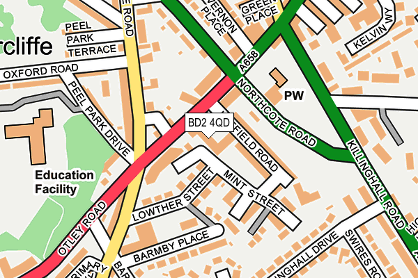 BD2 4QD map - OS OpenMap – Local (Ordnance Survey) BD2 4QD map - OS OpenMap – Local (Ordnance Survey)
