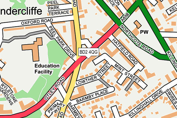 BD2 4QG map - OS OpenMap – Local (Ordnance Survey) BD2 4QG map - OS OpenMap – Local (Ordnance Survey)