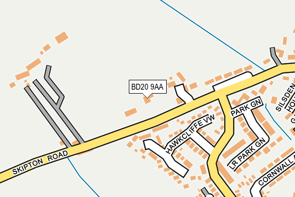 BD20 9AA map - OS OpenMap – Local (Ordnance Survey) BD20 9AA map - OS OpenMap – Local (Ordnance Survey)