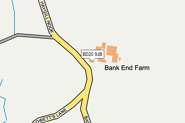 BD20 9JB map - OS OpenMap – Local (Ordnance Survey) BD20 9JB map - OS OpenMap – Local (Ordnance Survey)
