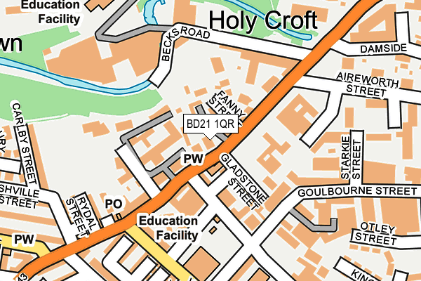 BD21 1QR map - OS OpenMap – Local (Ordnance Survey) BD21 1QR map - OS OpenMap – Local (Ordnance Survey)