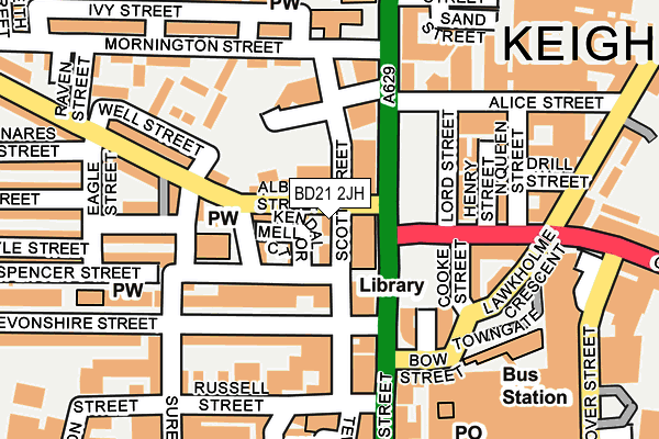 BD21 2JH map - OS OpenMap – Local (Ordnance Survey) BD21 2JH map - OS OpenMap – Local (Ordnance Survey)
