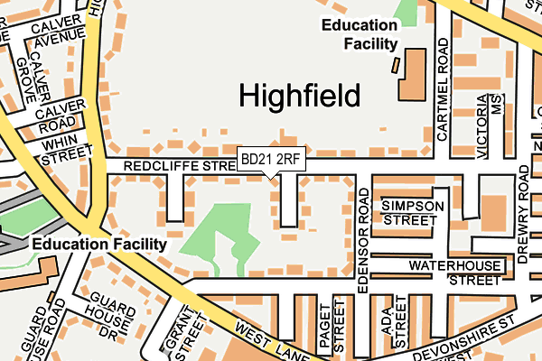 BD21 2RF map - OS OpenMap – Local (Ordnance Survey) BD21 2RF map - OS OpenMap – Local (Ordnance Survey)