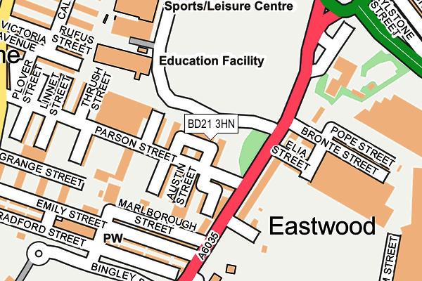 BD21 3HN map - OS OpenMap – Local (Ordnance Survey) BD21 3HN map - OS OpenMap – Local (Ordnance Survey)