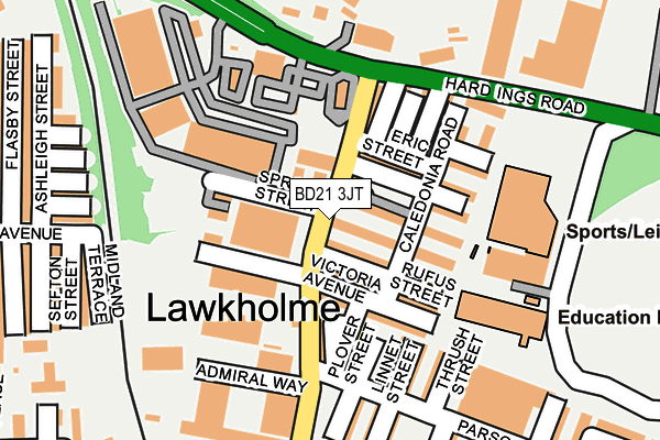BD21 3JT map - OS OpenMap – Local (Ordnance Survey) BD21 3JT map - OS OpenMap – Local (Ordnance Survey)