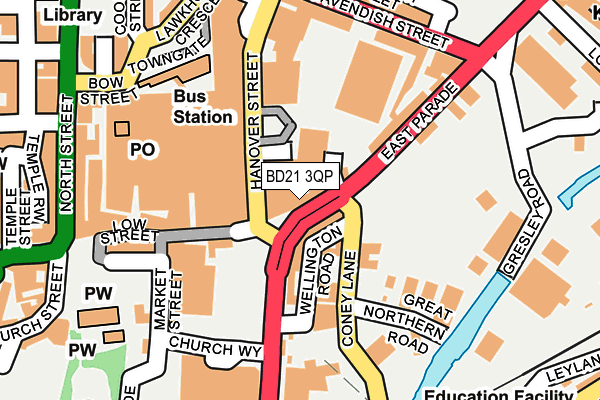 BD21 3QP map - OS OpenMap – Local (Ordnance Survey) BD21 3QP map - OS OpenMap – Local (Ordnance Survey)
