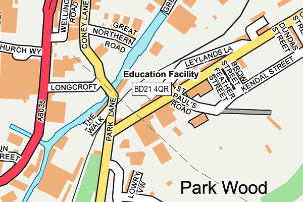 BD21 4QR map - OS OpenMap – Local (Ordnance Survey) BD21 4QR map - OS OpenMap – Local (Ordnance Survey)