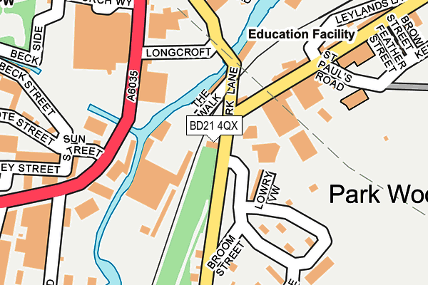 BD21 4QX map - OS OpenMap – Local (Ordnance Survey) BD21 4QX map - OS OpenMap – Local (Ordnance Survey)