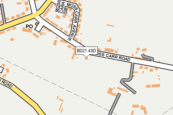 BD21 4SD map - OS OpenMap – Local (Ordnance Survey) BD21 4SD map - OS OpenMap – Local (Ordnance Survey)