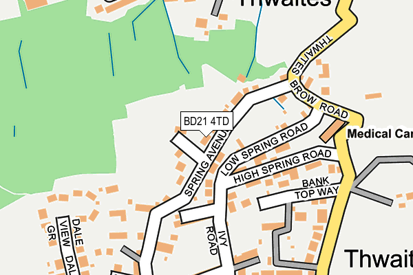 BD21 4TD map - OS OpenMap – Local (Ordnance Survey) BD21 4TD map - OS OpenMap – Local (Ordnance Survey)