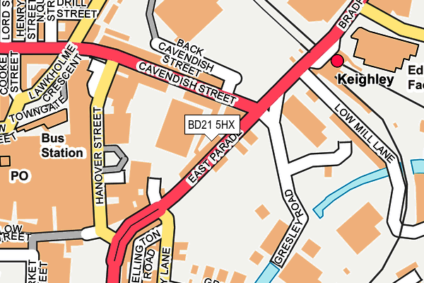 BD21 5HX map - OS OpenMap – Local (Ordnance Survey) BD21 5HX map - OS OpenMap – Local (Ordnance Survey)