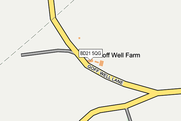 BD21 5QG map - OS OpenMap – Local (Ordnance Survey) BD21 5QG map - OS OpenMap – Local (Ordnance Survey)