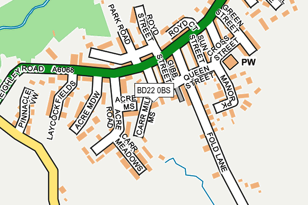 BD22 0BS map - OS OpenMap – Local (Ordnance Survey) BD22 0BS map - OS OpenMap – Local (Ordnance Survey)