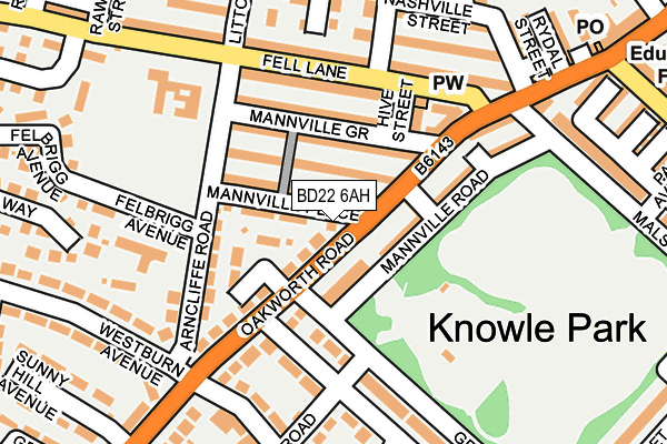 BD22 6AH map - OS OpenMap – Local (Ordnance Survey) BD22 6AH map - OS OpenMap – Local (Ordnance Survey)