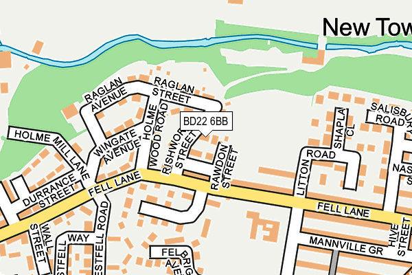 BD22 6BB map - OS OpenMap – Local (Ordnance Survey) BD22 6BB map - OS OpenMap – Local (Ordnance Survey)