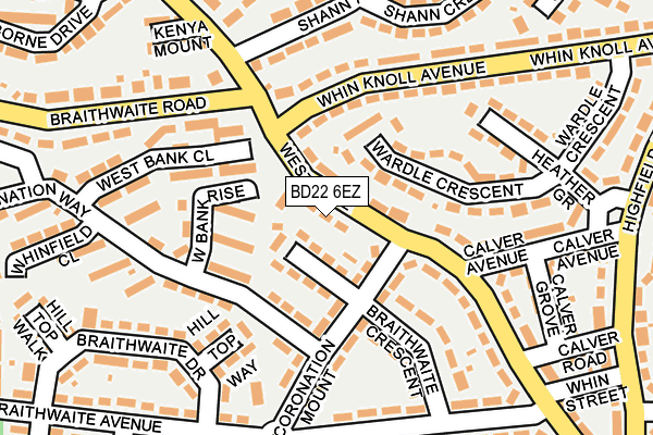 BD22 6EZ map - OS OpenMap – Local (Ordnance Survey) BD22 6EZ map - OS OpenMap – Local (Ordnance Survey)