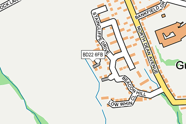 BD22 6FB map - OS OpenMap – Local (Ordnance Survey) BD22 6FB map - OS OpenMap – Local (Ordnance Survey)