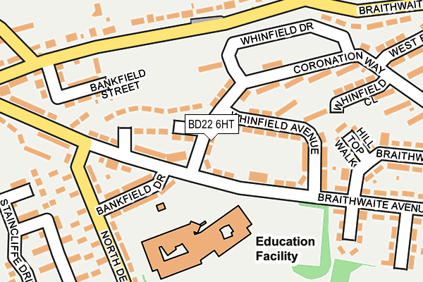 BD22 6HT map - OS OpenMap – Local (Ordnance Survey) BD22 6HT map - OS OpenMap – Local (Ordnance Survey)