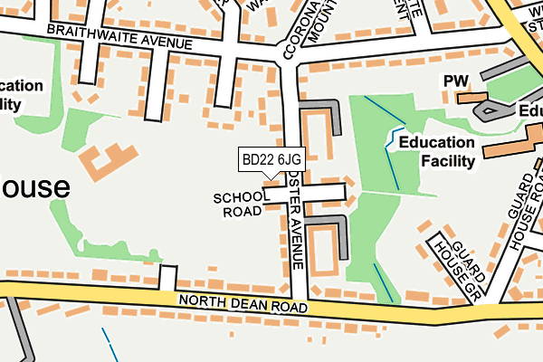 BD22 6JG map - OS OpenMap – Local (Ordnance Survey) BD22 6JG map - OS OpenMap – Local (Ordnance Survey)