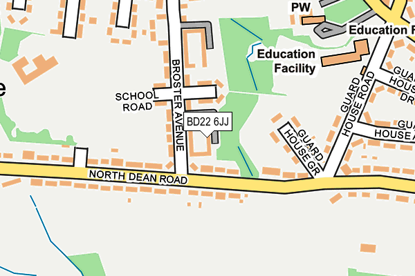 BD22 6JJ map - OS OpenMap – Local (Ordnance Survey) BD22 6JJ map - OS OpenMap – Local (Ordnance Survey)
