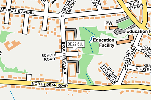 BD22 6JL map - OS OpenMap – Local (Ordnance Survey) BD22 6JL map - OS OpenMap – Local (Ordnance Survey)
