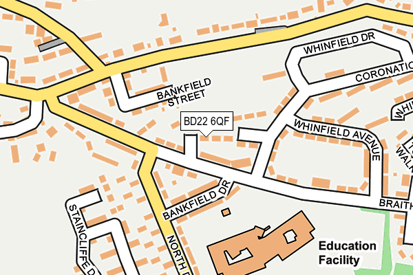 BD22 6QF map - OS OpenMap – Local (Ordnance Survey) BD22 6QF map - OS OpenMap – Local (Ordnance Survey)