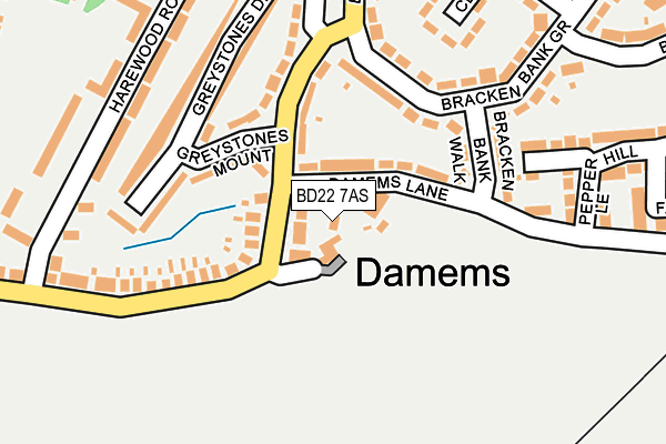 BD22 7AS map - OS OpenMap – Local (Ordnance Survey) BD22 7AS map - OS OpenMap – Local (Ordnance Survey)