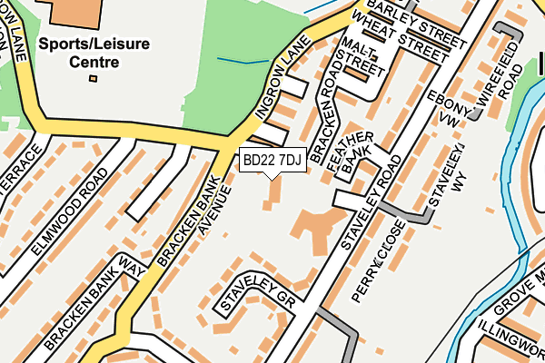 BD22 7DJ map - OS OpenMap – Local (Ordnance Survey) BD22 7DJ map - OS OpenMap – Local (Ordnance Survey)