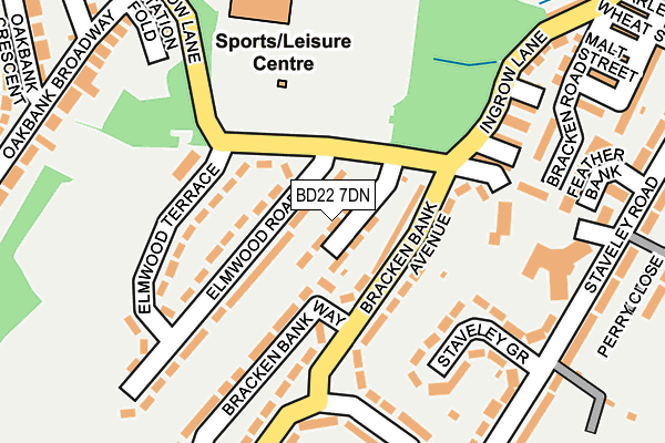 BD22 7DN map - OS OpenMap – Local (Ordnance Survey) BD22 7DN map - OS OpenMap – Local (Ordnance Survey)