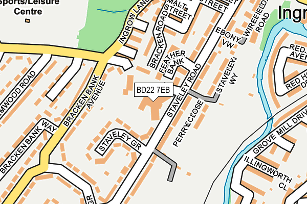 BD22 7EB map - OS OpenMap – Local (Ordnance Survey) BD22 7EB map - OS OpenMap – Local (Ordnance Survey)