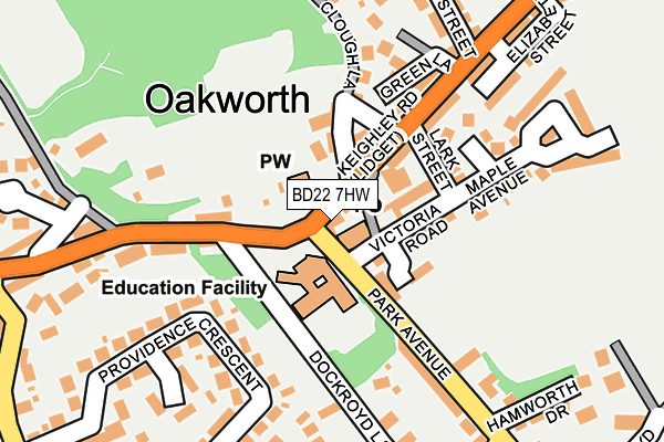 BD22 7HW map - OS OpenMap – Local (Ordnance Survey) BD22 7HW map - OS OpenMap – Local (Ordnance Survey)